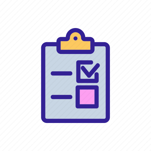 Check, checklist, clipboard, contour, list, questionnaire, survey icon - Download on Iconfinder