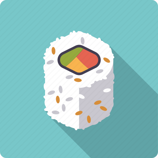 California, food, japan, rice, roll, seafood, sushi icon - Download on Iconfinder