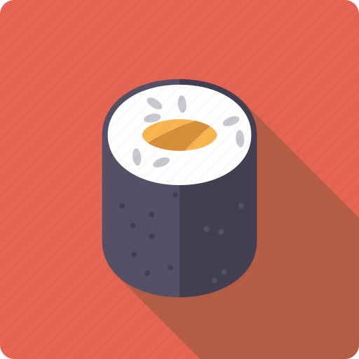 Food, japan, rice, roll, salmon, seafood, sushi icon - Download on Iconfinder