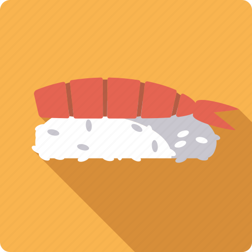 Food, japan, nigirl, rice, seafood, shrimp, sushi icon - Download on Iconfinder