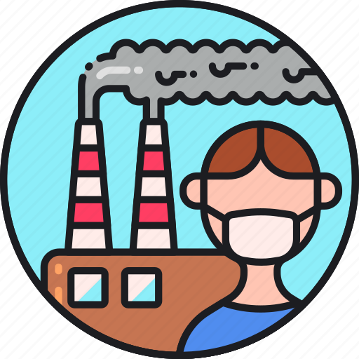 Air, pollution, contamination, environment, factory, mask, protection icon - Download on Iconfinder
