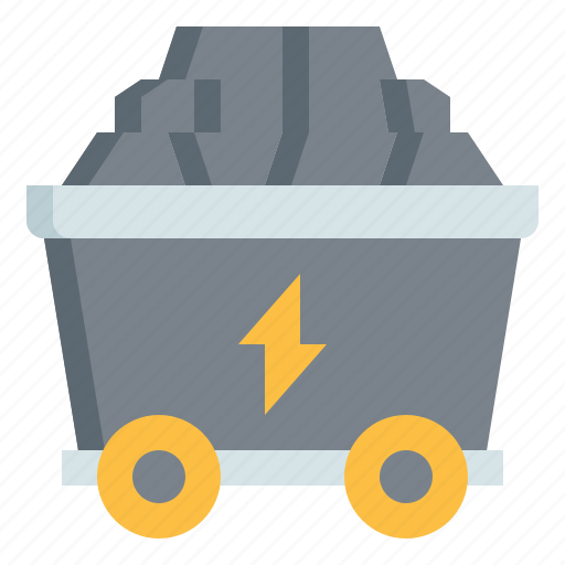 Coal, energy, ecology, mining, trolley, industry, power icon - Download on Iconfinder