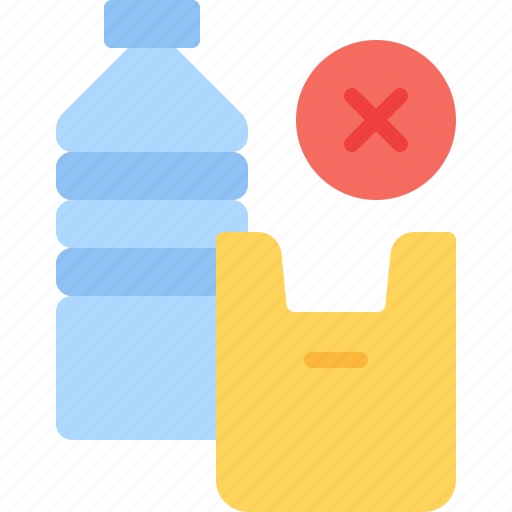 Plastic, no, bottles, bags, bag icon - Download on Iconfinder