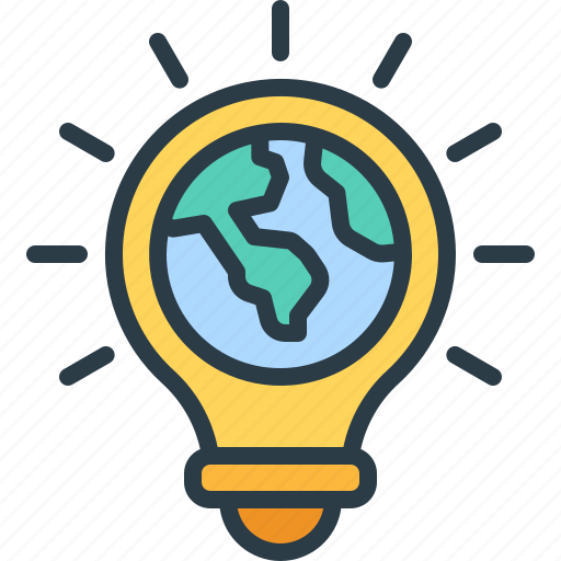 Bulb, planet, idea, green, energy, save icon - Download on Iconfinder