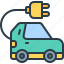 electric, car, vehicle, transportation, automobile 