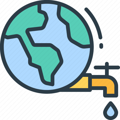 Save, water, tap, faucet, planet, earth, world icon - Download on Iconfinder