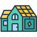 solar, panel, sun, house, home