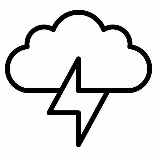 Thunder, cloud, lightning, storm, thunderstorm icon - Download on Iconfinder