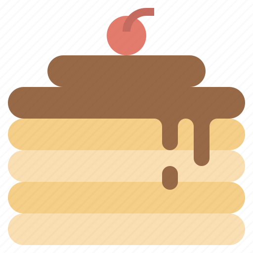 Bakery, cake, cherry, chocolate, food, pan, pancake icon - Download on Iconfinder