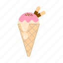 cone, dessert, ice cream, sweet