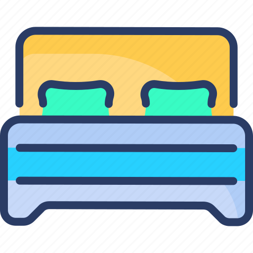 Bed, double, living, luxury, rest, room, sleep icon - Download on Iconfinder