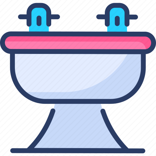 Basin, bathroom, pedestal, sink, sinkwashbowl, vanity, wash icon - Download on Iconfinder