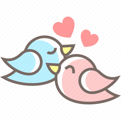 Birds, couple, cuddle, hearts, love, sweet icon - Download on Iconfinder