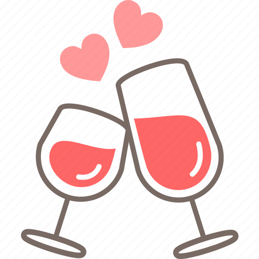Celebrate, cheers, couple, date, valentines, wine icon - Download on Iconfinder