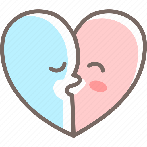 Couple, heart, kiss, romance, romantic, sweet icon - Download on Iconfinder