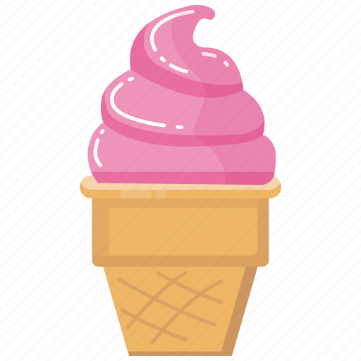 Ice cream, cone, strawberry, dessert, sweet, sugar, fruit icon - Download on Iconfinder