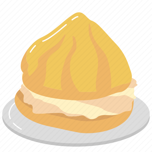 Puff cream, cream, dessert, bakery, bread, cupcake, cake icon - Download on Iconfinder