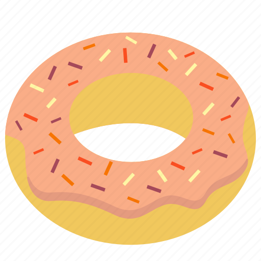Donut, cream, sweet, dessert, bakery, rainbow, bread icon - Download on Iconfinder
