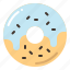 donut, doughnut, bakery, sweets 