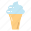ice cream, cone, vanilla, swirl 
