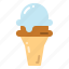 ice cream double, ice cream, cone, double 