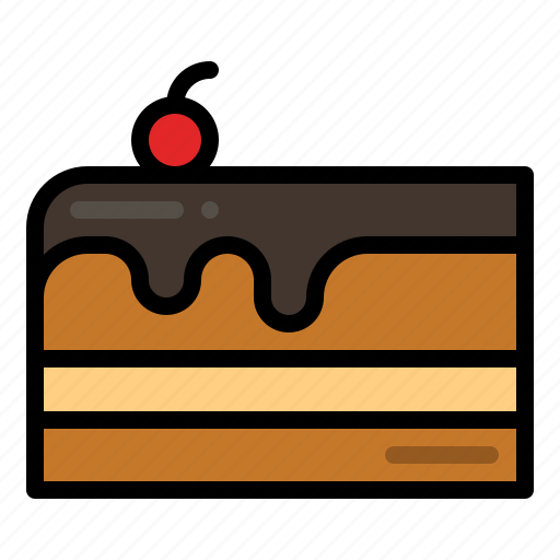 Cake, slice, piece, black forest icon - Download on Iconfinder