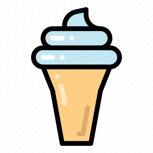 Ice cream, cone, vanilla, swirl icon - Download on Iconfinder