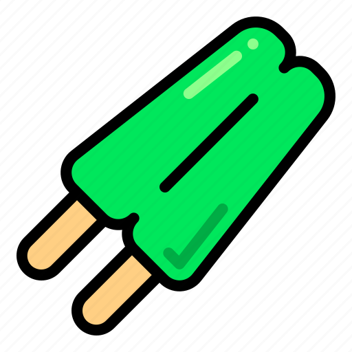 Popsicle double, ice cream, twin, double stick popsicle icon - Download on Iconfinder