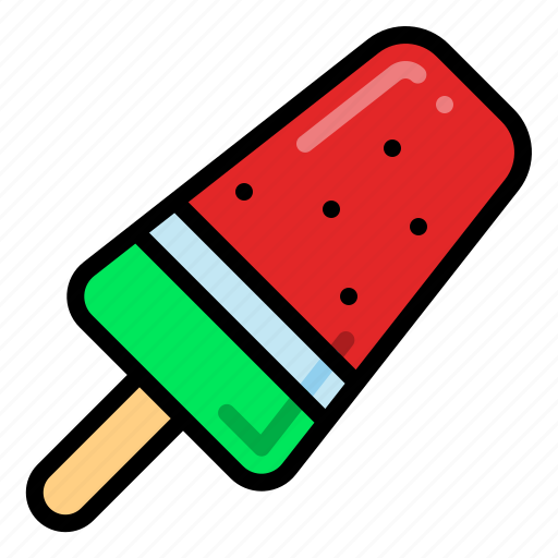 Watermelon popsicle, ice cream, popsicle, summer icon - Download on Iconfinder