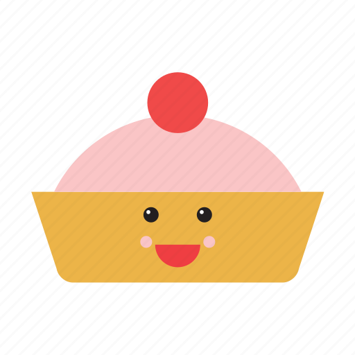 Cake, emoji, emoticon, food, happy, pie, smiley icon - Download on Iconfinder