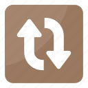 arrow syncing, counterclockwise, refresh symbol, repeat button, rotating arrows