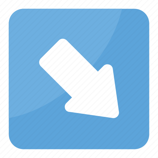 Arrow indication, arrow pointing, arrow symbol, directional arrow, south east arrow icon - Download on Iconfinder