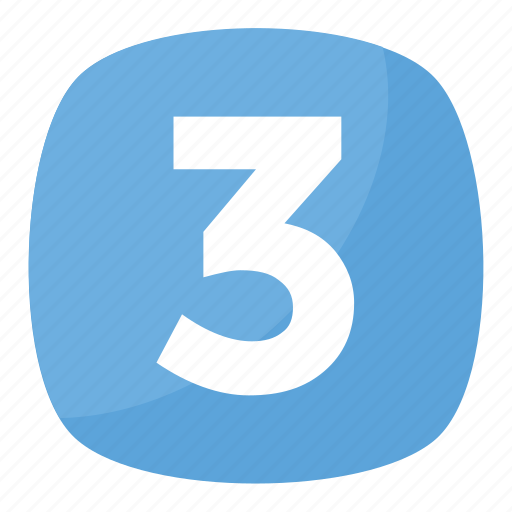 Counting, number, numeric, numerical digit, three icon - Download on Iconfinder
