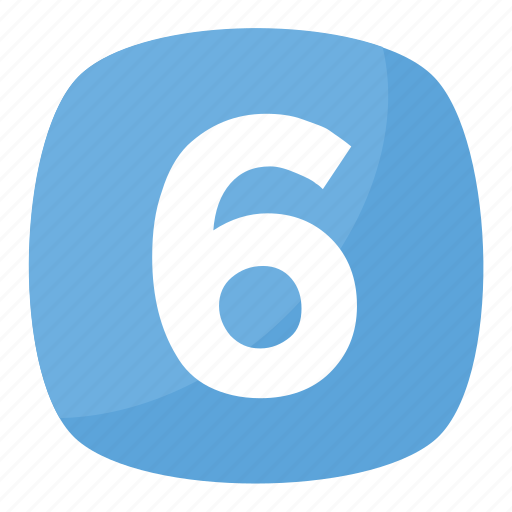 Counting, number, numeric, numerical digit, six icon - Download on Iconfinder