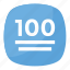 100 points symbol, hundred emoji, hundred points symbol, indicating perfect score, one-hundred 