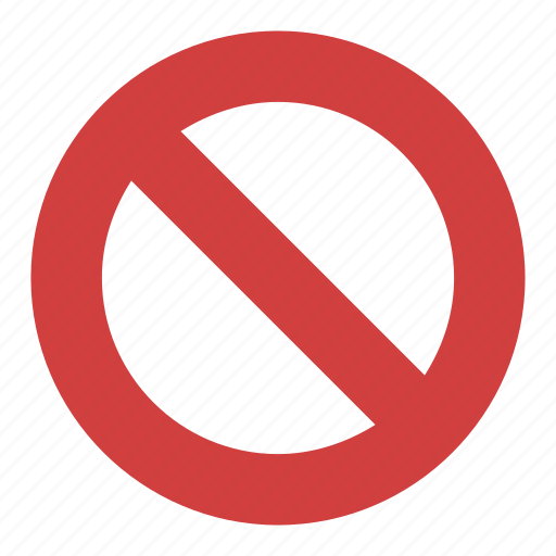 Circle-backslash symbol, international prohibition sign, nay, no sign, no symbol icon - Download on Iconfinder