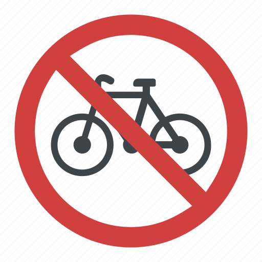 Bicycle restriction, bicycle with red stroke, bikes are prohibited, no bicycle, no bike sign icon - Download on Iconfinder