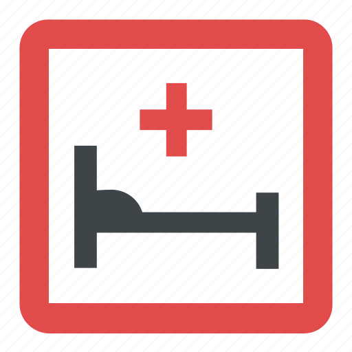 Health and safety sign, hospital bed, hospital road sign, hospital sign, hospital traffic sign icon - Download on Iconfinder