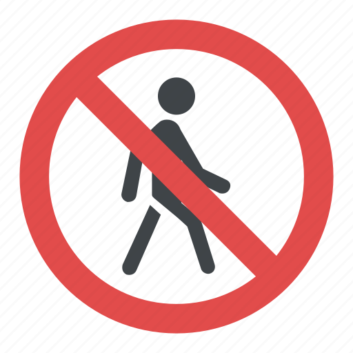 No pedestrians, road instructions, road safety symbol, road sign, traffic sign icon - Download on Iconfinder