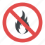 no fire flame sign, no fire sign, no open flame label, no open flame symbol, stop fire 