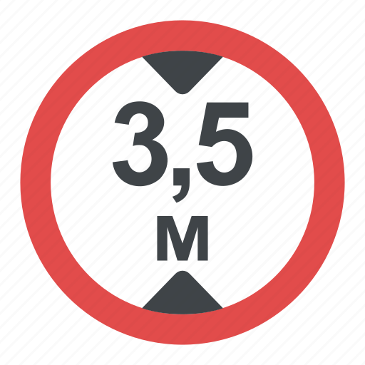 Height limit sign, height restriction, prohibitory sign, road sign, road sign in greece, traffic sign icon - Download on Iconfinder