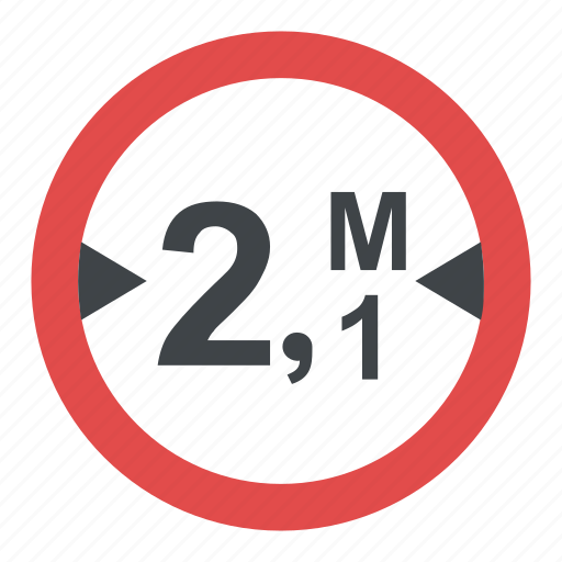 Prohibitory sign, road sign, road sign in greece, traffic sign, width limit sign icon - Download on Iconfinder
