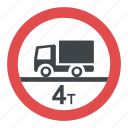 5t, prohibitory sign, road sign, road sign in greece, weight limit