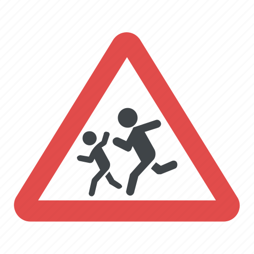 Children crossing the road, children road sign, road safety, road sign, school crossing sign icon - Download on Iconfinder
