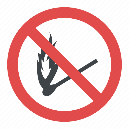 No campfire sign, no matchstick, no matchstick fire sign, no matchstick sign, no smoking sign icon - Download on Iconfinder