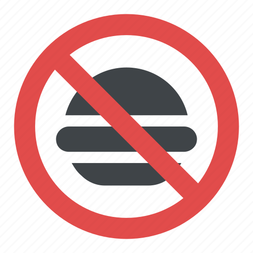 Fast food danger label, fast food prohibited, no fast food allowed sign, no fast food sign, no junk food allowed sign icon - Download on Iconfinder