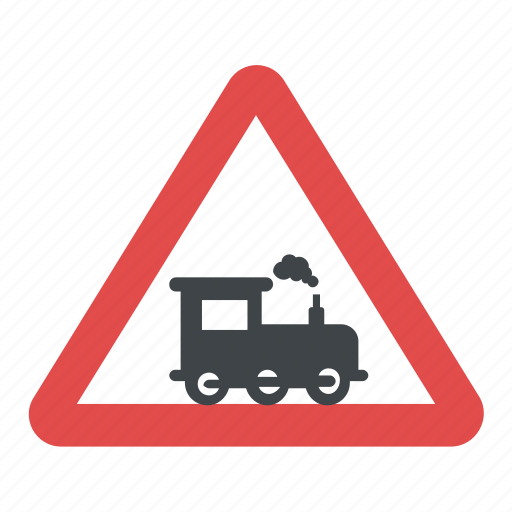 Level crossing sign, level crossing with barrier, level crossing without gates sign, railway level crossing without gate sign, warning sign icon - Download on Iconfinder