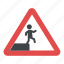 caution fall hazard, danger of falling, fall hazard, falling hazard sign, prevention of slip 