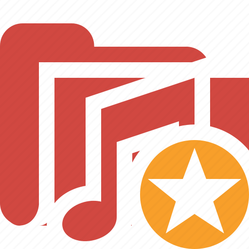 Audio, folder, media, music, songs, star icon - Download on Iconfinder