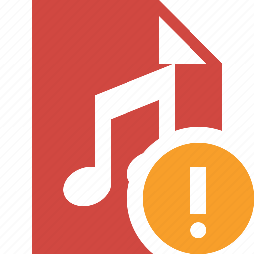 Audio, document, file, music, warning icon - Download on Iconfinder